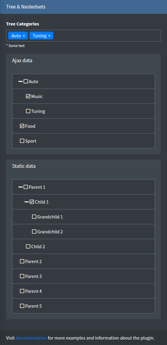 select2Tree and treeview